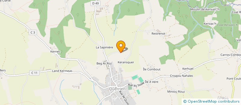 localisation de l'entreprise MADAME MANON VANAI  QUERRIEN