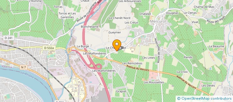 localisation de l'entreprise MADAME MANON VINSON  MERCUROL-VEAUNES