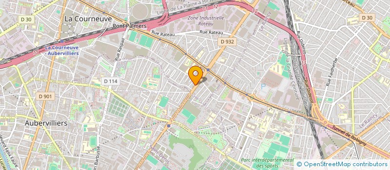 localisation de l'entreprise MADAME MANOU KADIO à LA COURNEUVE