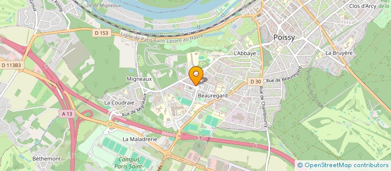 localisation de l'entreprise MADAME MANOUISSOU GAOUE  POISSY