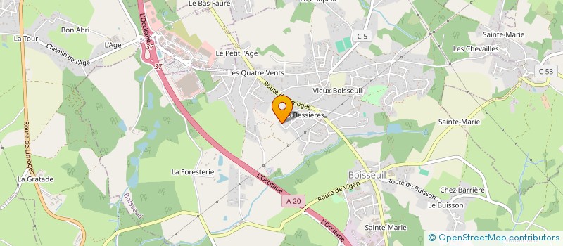 localisation de l'entreprise MADAME MANUELA BRANCO  BOISSEUIL