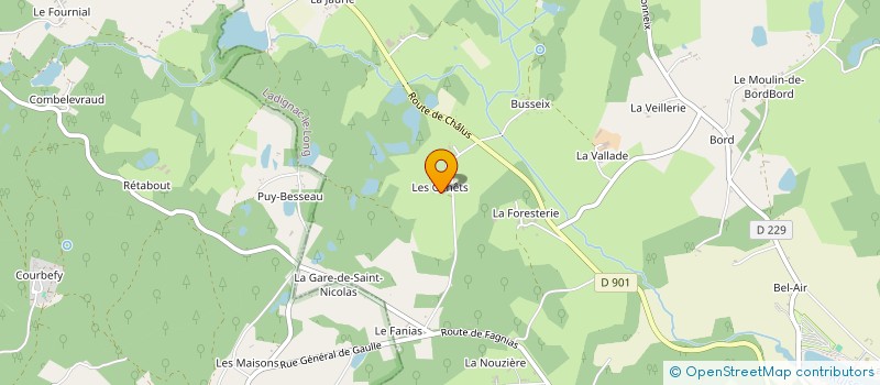 localisation de l'entreprise MADAME MANUELA GOLFIER à LADIGNAC-LE-LONG
