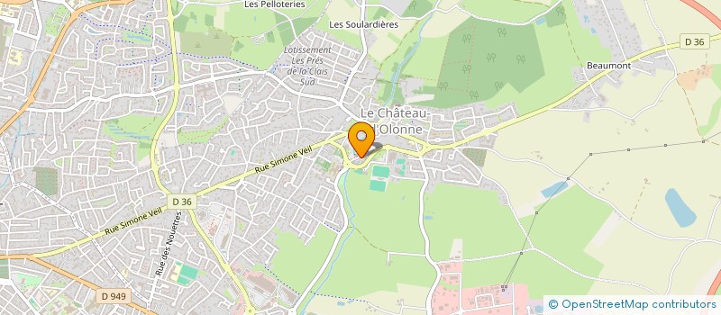localisation de l'entreprise MADAME MANUELA MOINARDEAU à LES SABLES D'OLONNE