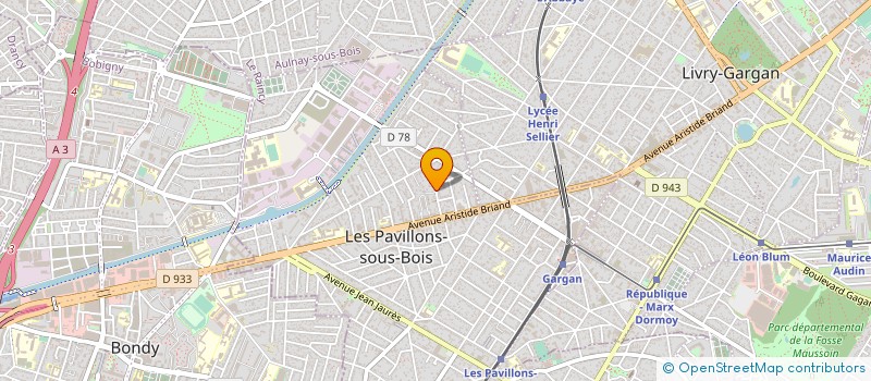 localisation de l'entreprise MADAME MANUELA RIFFLART  LES PAVILLONS-SOUS-BOIS