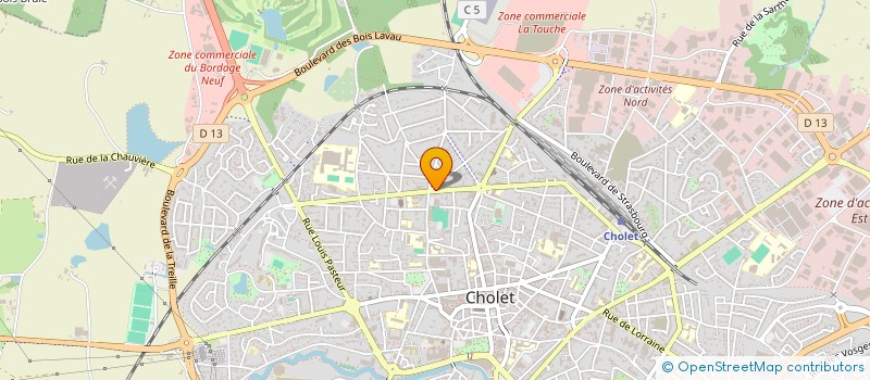 localisation de l'entreprise MADAME MANUELA ROUSSELOT à CHOLET