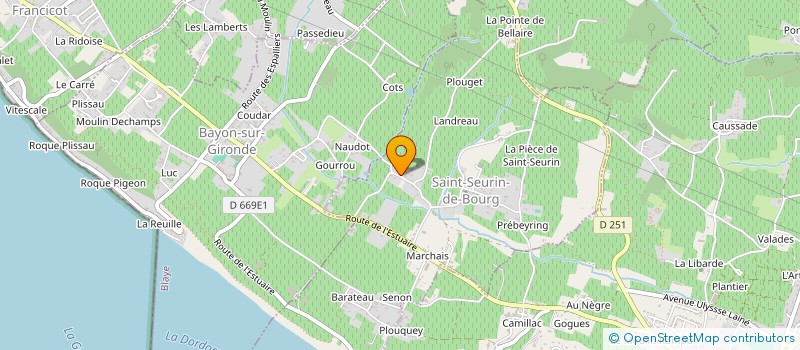 localisation de l'entreprise MADAME MANUELA TEILLOL  SAINT-SEURIN-DE-BOURG