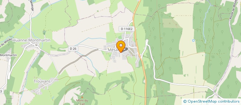 localisation de l'entreprise MADAME MANUELLE BEURIER  MESANDANS