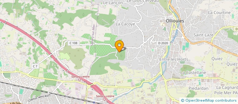 localisation de l'entreprise MADAME MARC FRADIN DE LA RENAUDIERE  OLLIOULES