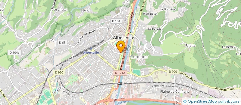 localisation de l'entreprise MADAME MARCELINE CHEVALIER à ALBERTVILLE