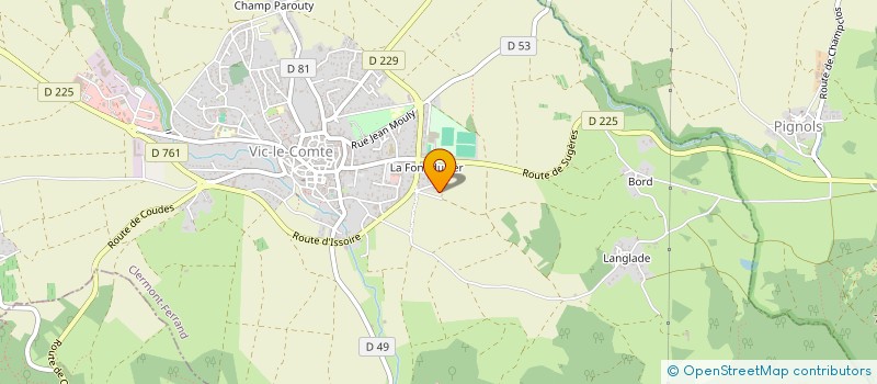 localisation de l'entreprise MADAME MARCELLE BARISSAT  VIC-LE-COMTE