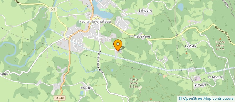 localisation de l'entreprise MADAME MARCELLE BATHIER  PEYRAT-LE-CHATEAU