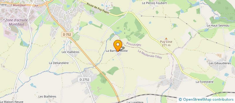 localisation de l'entreprise MADAME MARCELLE BEAUFRETON  LA MEILLERAIE-TILLAY