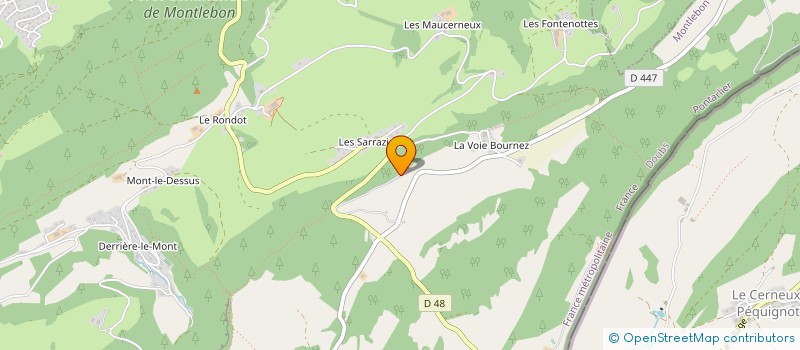 localisation de l'entreprise MADAME MARCELLE BOBILLIER CHAUMONT à MONTLEBON