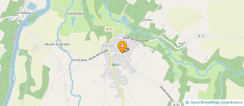 localisation de l'entreprise MADAME MARCELLE BRIOT à PERSAC