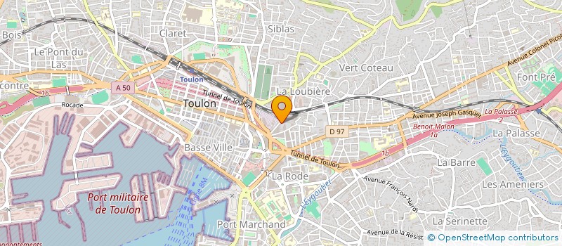 localisation de l'entreprise MADAME MARCELLE DESBROSSES  TOULON