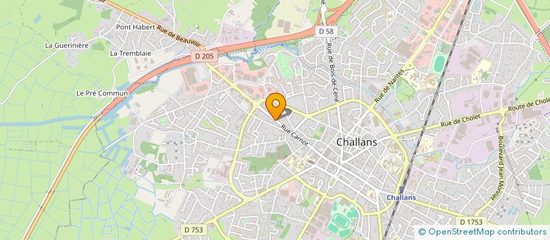 localisation de l'entreprise MADAME MARCELLE DUPONT à CHALLANS