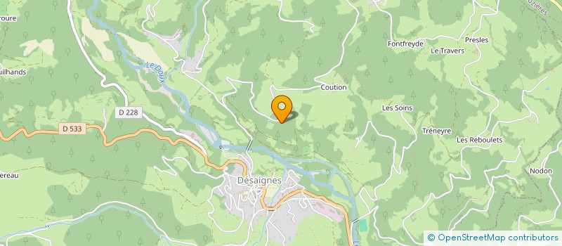 localisation de l'entreprise MADAME MARCELLE DUPRE à DESAIGNES
