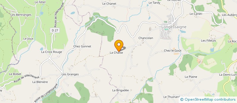 localisation de l'entreprise MADAME MARCELLE DUSSUD à LONGESSAIGNE