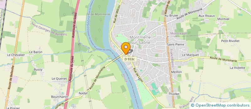 localisation de l'entreprise MADAME MARCELLE FOURNIER  MONTMERLE-SUR-SAONE