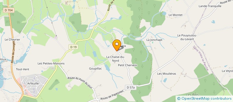 localisation de l'entreprise MADAME MARCELLE GENESTIE  ST YRIEIX LA PERCHE