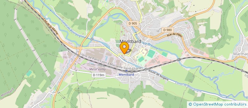 localisation de l'entreprise MADAME MARCELLE HAILLOT à MONTBARD