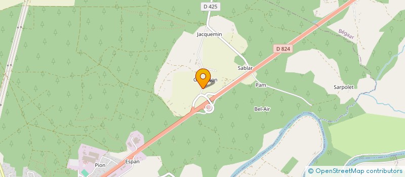 localisation de l'entreprise MADAME MARCELLE LABURU  PONTONX-SUR-L'ADOUR