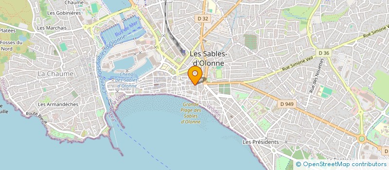 localisation de l'entreprise MADAME MARCELLE LAPORTE  LES SABLES D'OLONNE