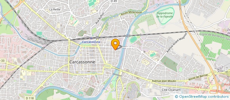 localisation de l'entreprise MADAME MARCELLE MAGNOUGAT  CARCASSONNE