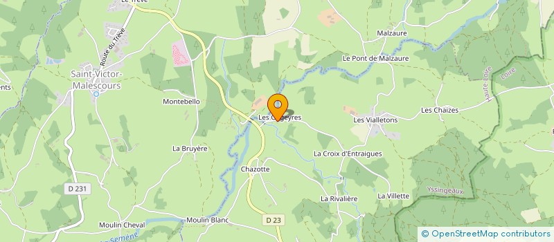 localisation de l'entreprise MADAME MARCELLE MOULIN à SAINT-ROMAIN-LACHALM