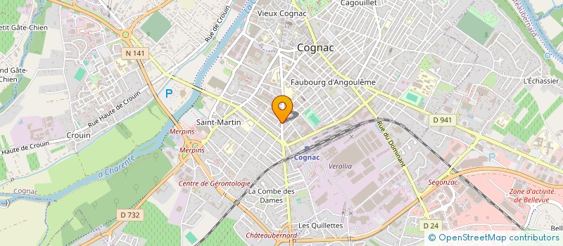 localisation de l'entreprise MADAME MARCELLE OBORI à COGNAC