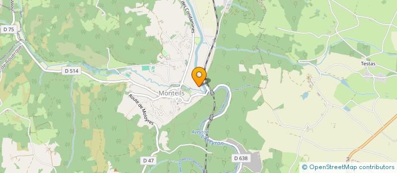 localisation de l'entreprise MADAME MARCELLE ORCIBAL  MONTEILS