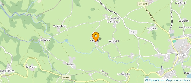 localisation de l'entreprise MADAME MARCELLE PAQUET  PIONSAT