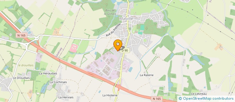 localisation de l'entreprise MADAME MARCELLE RIVALIN  MALVILLE