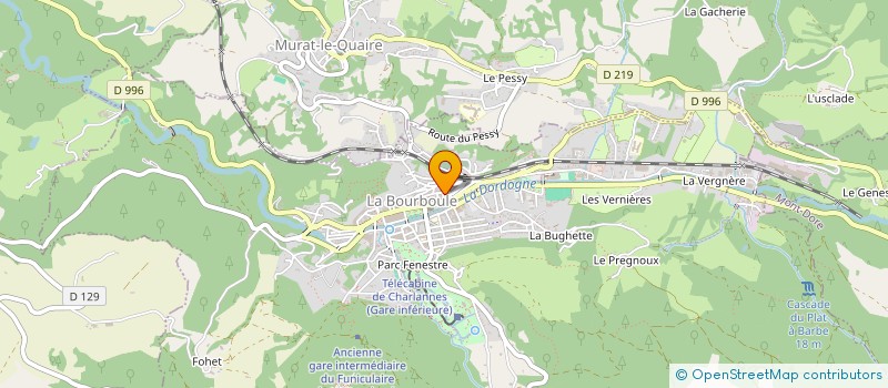 localisation de l'entreprise MADAME MARCELLE RODDE  LA BOURBOULE