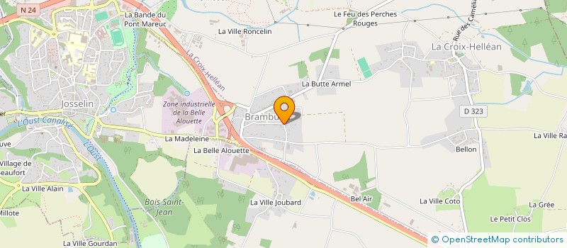 localisation de l'entreprise MADAME MARCELLE ROUAUD  LA CROIX-HELLEAN