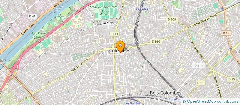 localisation de l'entreprise MADAME MARCELLINE FRANCOIS à COLOMBES