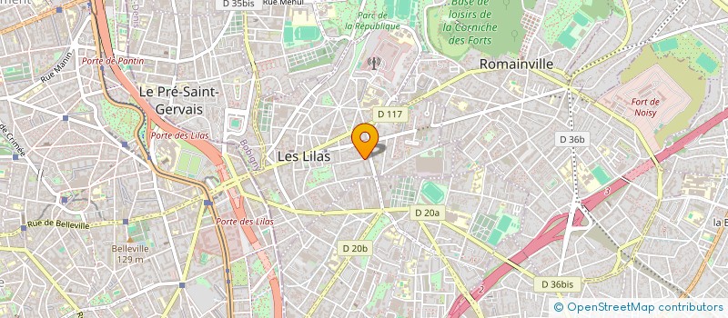 localisation de l'entreprise MADAME MARCELLINE VILTARD à LES LILAS