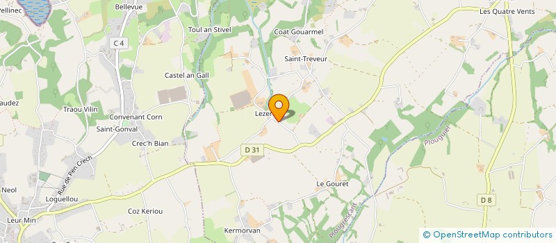 localisation de l'entreprise MADAME MARGARET GUILMET  PLOUGRESCANT