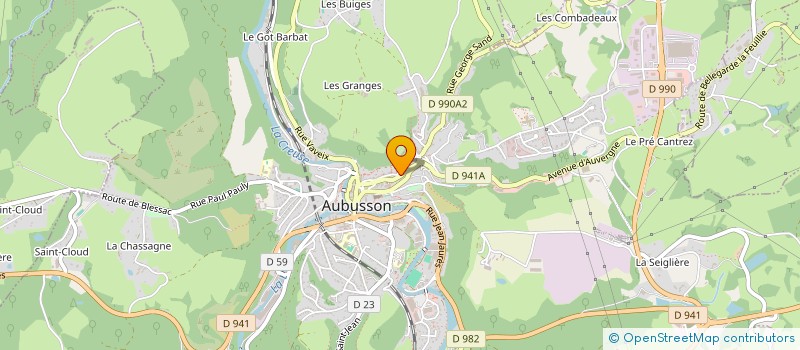 localisation de l'entreprise MADAME MARGAUX CHABREDIER à AUBUSSON