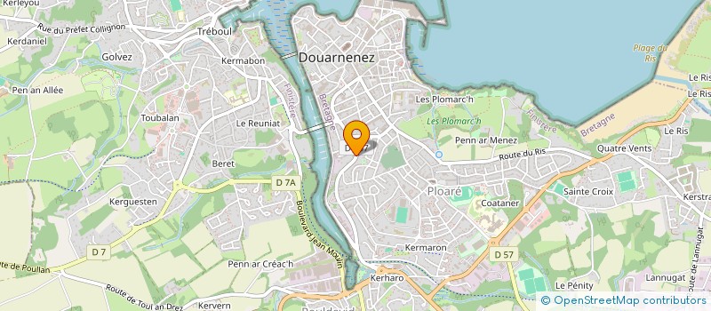 localisation de l'entreprise MADAME MARGAUX COUDRE  DOUARNENEZ