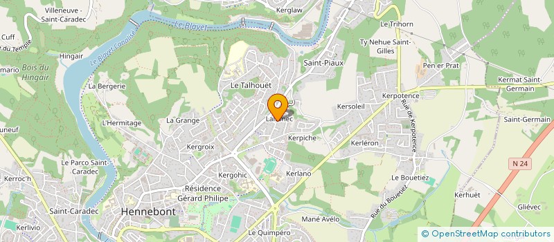 localisation de l'entreprise MADAME MARGAUX LE LAN  HENNEBONT