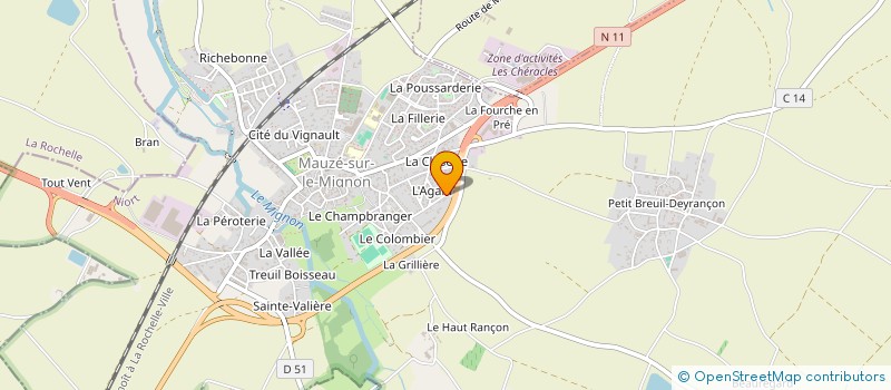 localisation de l'entreprise MADAME MARGAUX PALLIER  MAUZE-SUR-LE-MIGNON