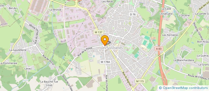 localisation de l'entreprise MADAME MARGAUX PERNIN-BOURRIQUEN  LES SORINIERES