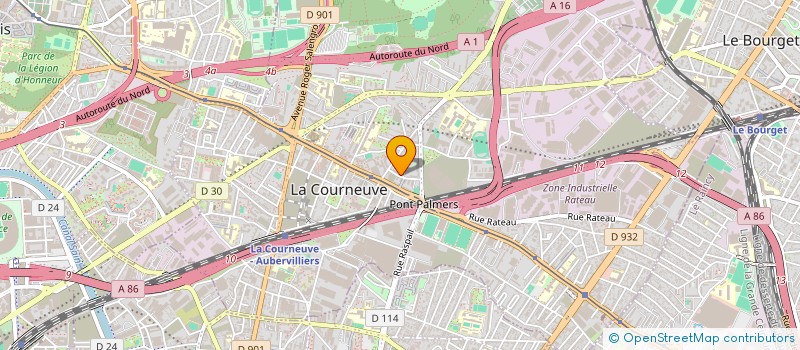 localisation de l'entreprise MADAME MARGOT CATHELIN à LA COURNEUVE