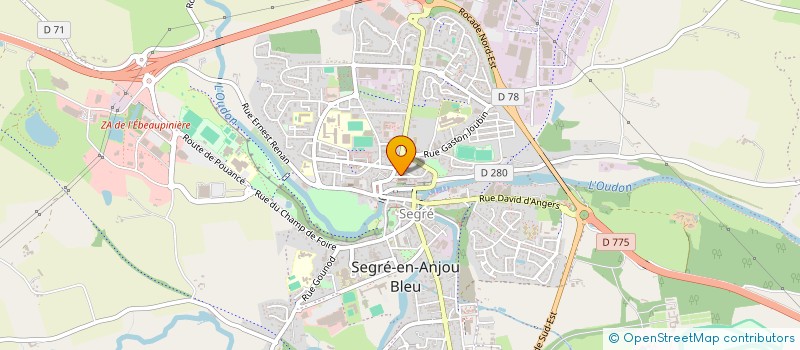 localisation de l'entreprise MADAME MARGOT DUPRE--SIMON  SEGRE-EN-ANJOU BLEU