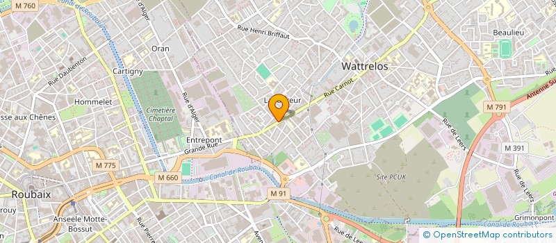 localisation de l'entreprise MADAME MARGOT LECLERCQ  WATTRELOS