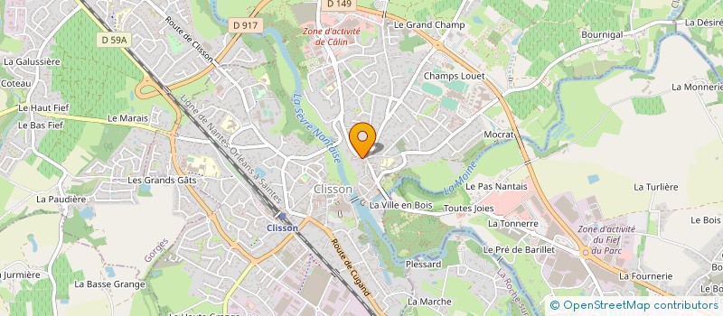 localisation de l'entreprise MADAME MARGOT MOULIERES à CLISSON