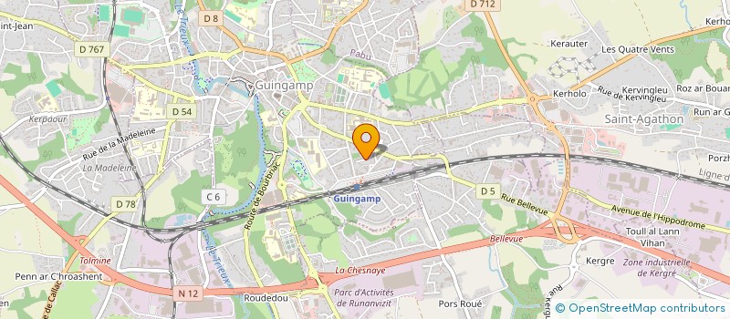 localisation de l'entreprise MADAME MARGOT PAPILLON  GUINGAMP