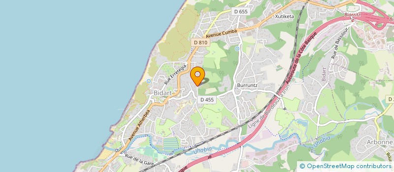 localisation de l'entreprise MADAME MARGOT RIBAUD  BIDART