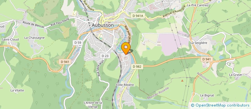 localisation de l'entreprise MADAME MARGOT SAUSSOL à AUBUSSON